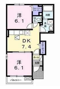 広島県安芸高田市吉田町吉田【アパート】の間取り