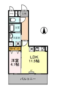 レジデンス喜志【2階】の間取り