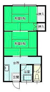 コーポ山幸【1階】の間取り
