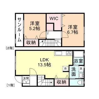 ヨーロピアンシャレー駅南4丁目【1階】の間取り