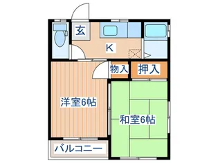 富士アパートB棟【2階】の間取り