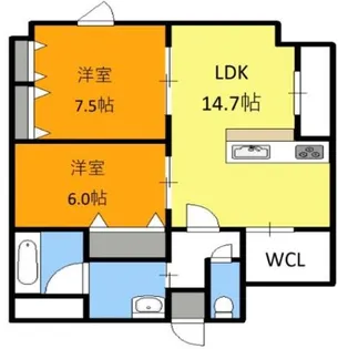 ベンハウス西側緑道公園【4階】の間取り