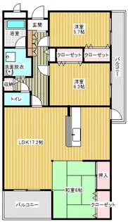 クレサンテーム【5階】の間取り