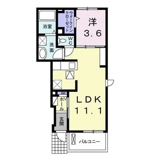 パルタージュ【1階】の間取り
