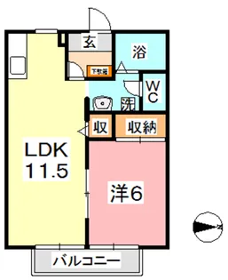 サンビレッジ阿賀崎 A【2階】の間取り