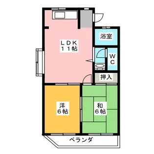 第2リバーサイド清水【1階】の間取り