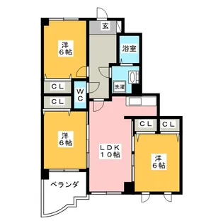 グレースハイツ岩崎【2階】の間取り