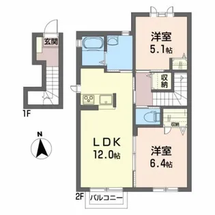 エスポワール堺【2階】の間取り