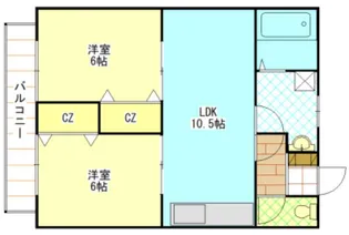 スクエアパレス【2階】の間取り