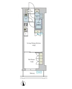 Brillia ist 池尻大橋【3階】の間取り