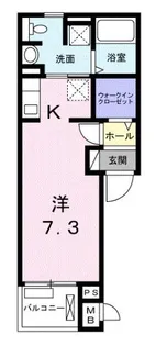 埼玉県川越市的場北1【アパート】の間取り