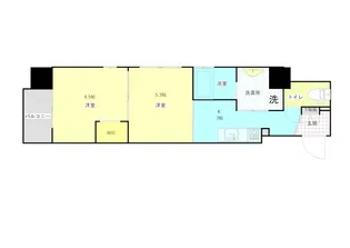 ラ・フェリス下到津【9階】の間取り