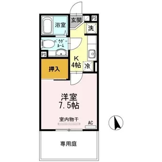 鹿児島県姶良市東餅田【アパート】の間取り