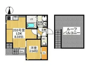 GRANDTIC OASIS【2階】の間取り