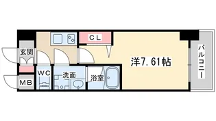 ブランシエスタ天満【8階】の間取り