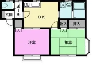 2DKの間取り画像