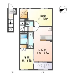 ラヴィロン【2階】の間取り