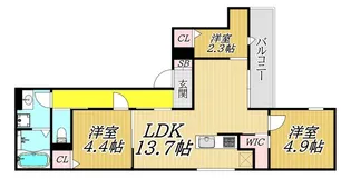 RIKO塚口【3階】の間取り