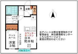 パール・メゾンII 205号室【2階】の間取り