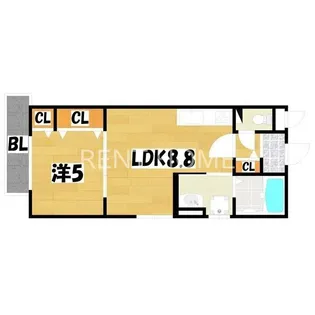 クリエオーレ加納【1階】の間取り