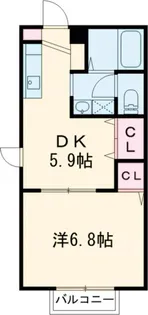 ハイツ草香【1階】の間取り
