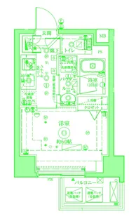 クレイシアIDZ横浜桜木町【8階】の間取り