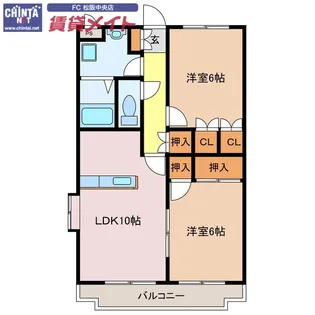エスポワールM【3階】の間取り