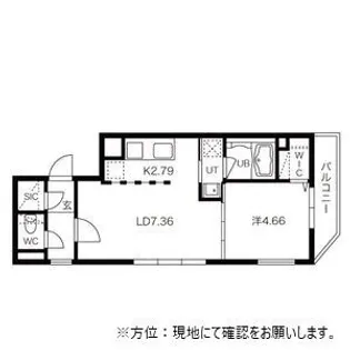 COURAGE BLD NISHIMACHI(クラージュビルニシマチ)【2階】の間取り