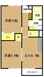 ウエストヒルズ船江山【1階】の間取り