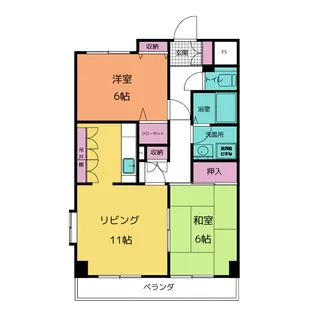 キングリー【4階】の間取り