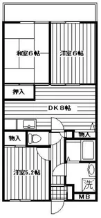 神奈川県横浜市中区本牧三之谷【マンション】の間取り