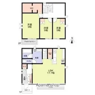 東京都小金井市東町3【一戸建】の間取り