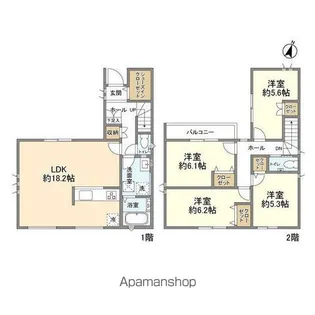 埼玉県さいたま市岩槻区本丸1【一戸建】の間取り