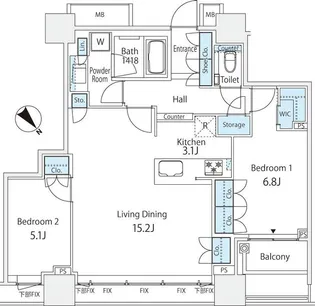 シティタワー武蔵小山 タワー棟【29階】の間取り