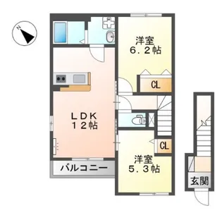 Penny Lane【2階】の間取り