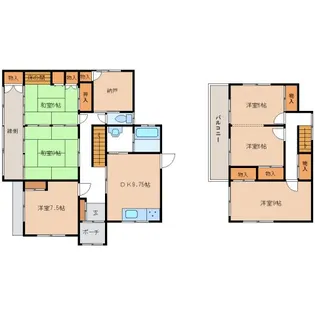 岩手県盛岡市三本柳【一戸建】の間取り