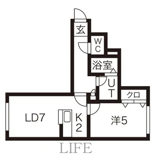 ドリームハウス月寒【4階】の間取り