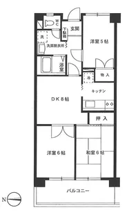 新ときわ台ローヤルコーポ【3階】の間取り