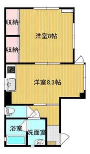 大野ハイツ【2階】の間取り