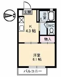 セフィラSSK B棟【2階】の間取り