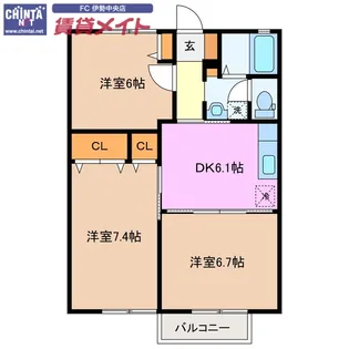 ダイヤディアス【2階】の間取り