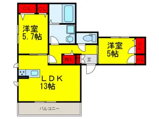 メゾン久文【1階】の間取り