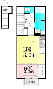 BAU上余田【2階】の間取り