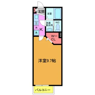 ケーズストラディーナ【2階】の間取り