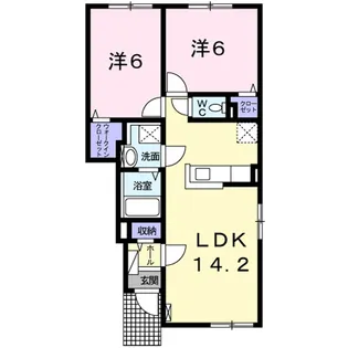 クレイトンヒルズ興津【1階】の間取り