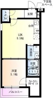 1LDKの間取り画像