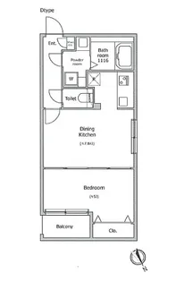 ラクラス四谷三丁目【3階】の間取り
