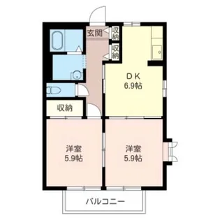 パルヴィレッジ【1階】の間取り