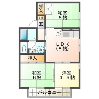 クレール高松山【2階】の間取り