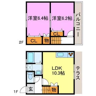滋賀県蒲生郡日野町大字上野田【一戸建】の間取り